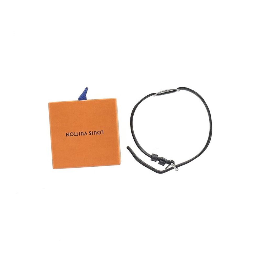 Louis Vuitton Damier Graphite Sign It Bracelet in Black Leather - Picture 6 of 6